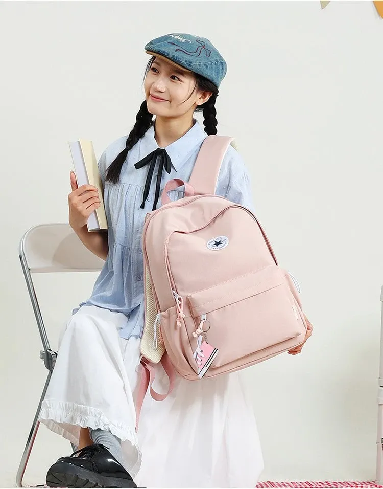 Tas Selempang Wanita Bahan Nylon Warna Hitam Resleting Fashion Grosir Import
