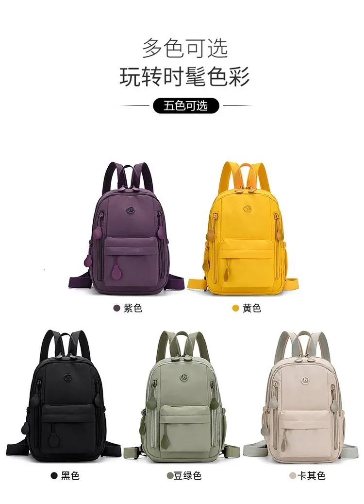 Tas Selempang Wanita Bahan Nylon Warna Hijau Resleting Grosir Import