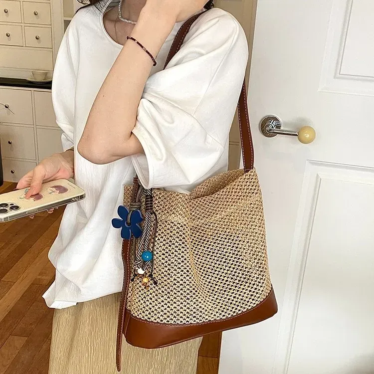 Tas Selempang Wanita Bahan PU Sintetis Motif Polkadot Warna Hitam Bentuk Kotak Koleksi Reseller