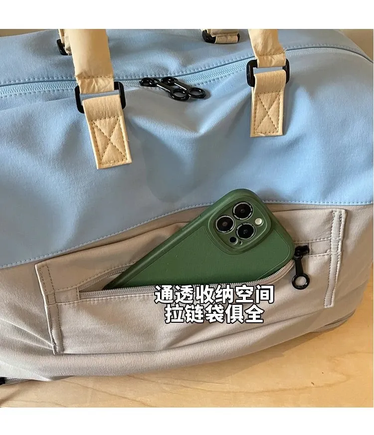 Tas Selempang Wanita Bahan Oxford Polos Warna Abu-Abu Bentuk Kotak Tali Panjang Grosir Import