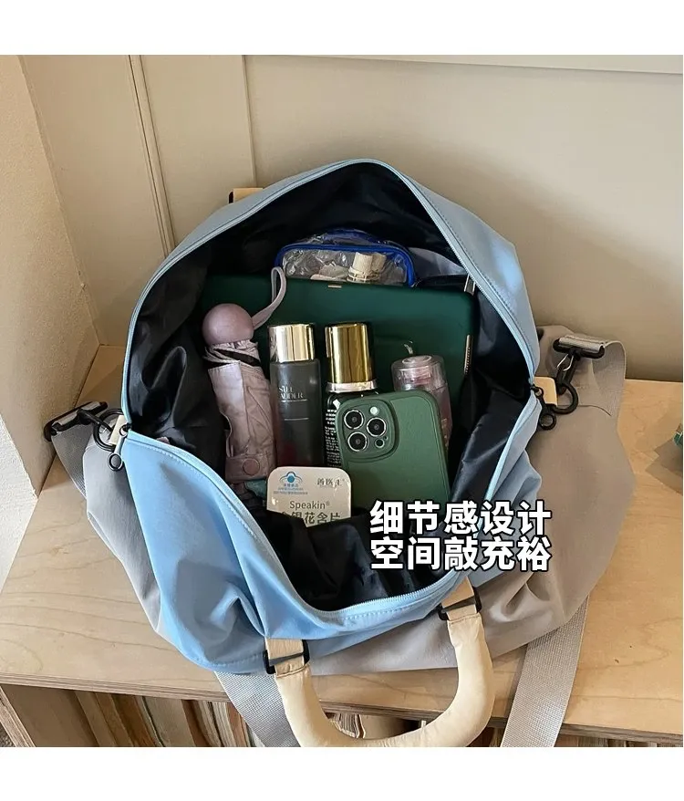 Tas Selempang Wanita Bahan Oxford Polos Warna Abu-Abu Bentuk Kotak Tali Panjang Grosir Import