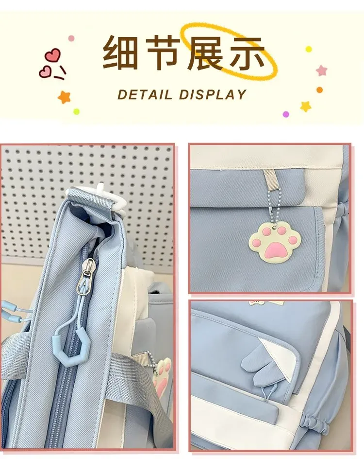 Tas Selempang Wanita Bahan Nylon Polos Warna Putih Bentuk Kotak Tali Panjang Resleting Grosir