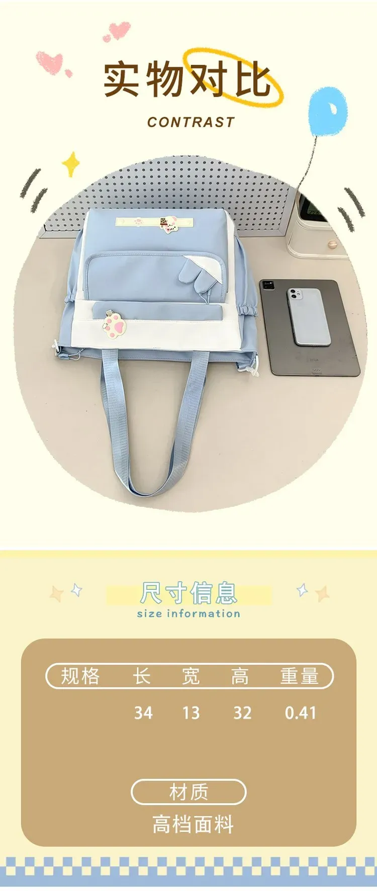 Tas Selempang Wanita Bahan Nylon Polos Warna Putih Bentuk Kotak Tali Panjang Resleting Grosir