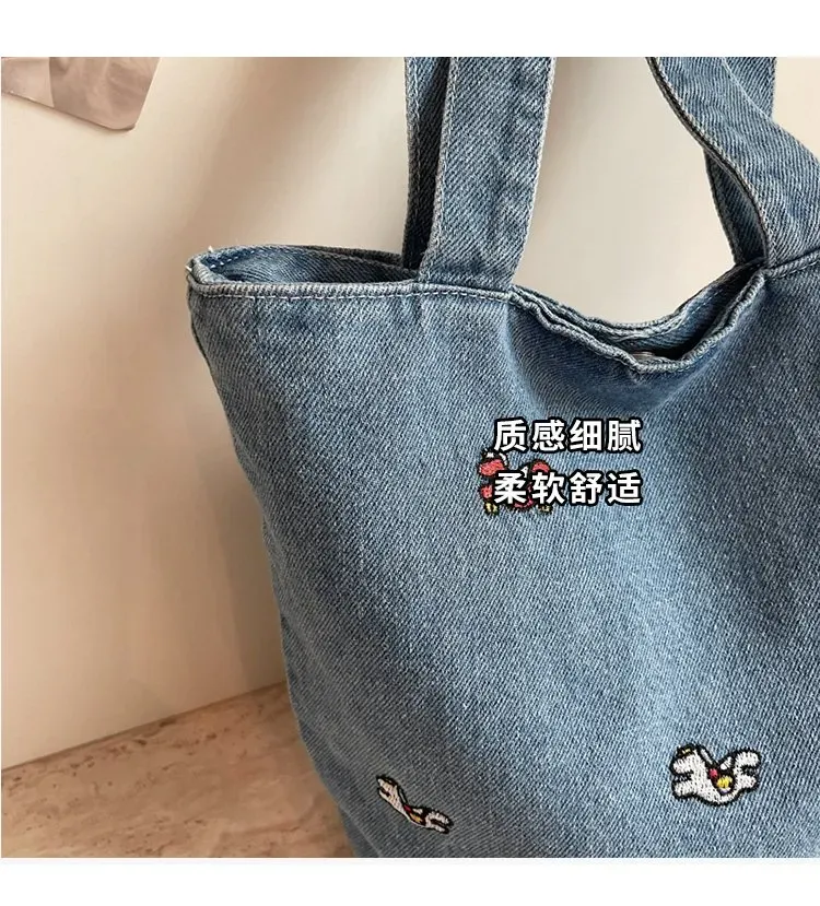 Tas Bucket Wanita Bahan PU Sintetis Motif Print Warna Biru Bentuk Bucket Tali Katalog Grosir
