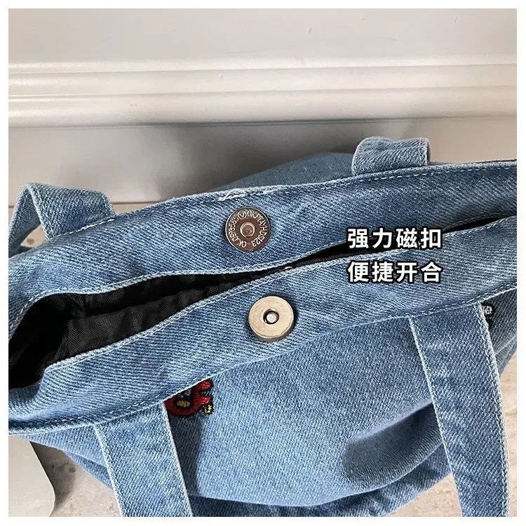 Tas Bucket Wanita Bahan PU Sintetis Motif Print Warna Biru Bentuk Bucket Tali Katalog Grosir