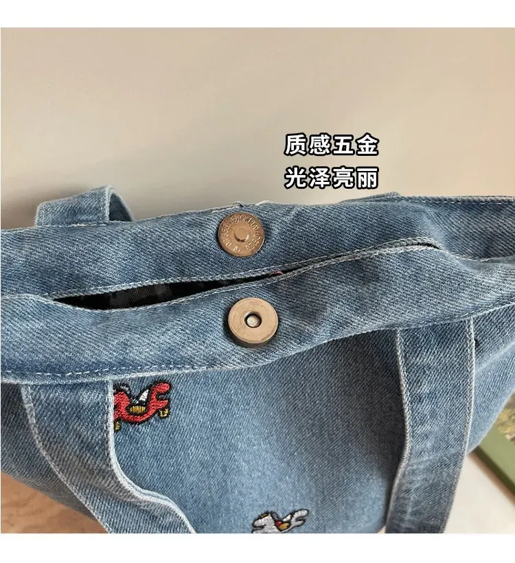 Tas Bucket Wanita Bahan PU Sintetis Motif Print Warna Biru Bentuk Bucket Tali Katalog Grosir