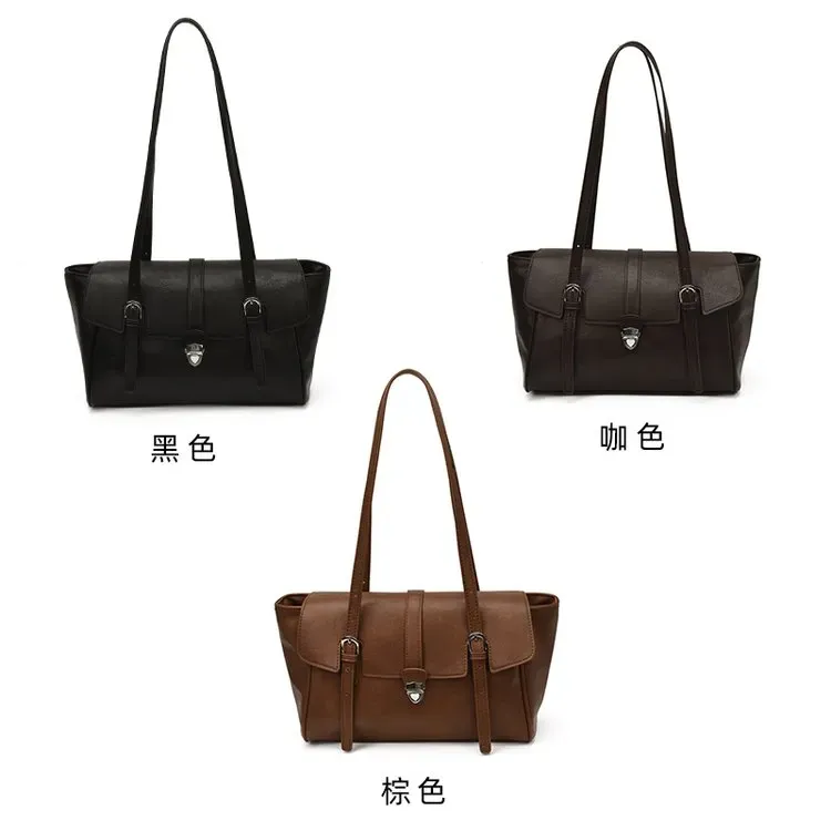Tas Selempang Wanita Bahan PU Sintetis Polos Warna Hitam Bentuk Kotak Tali Lebar Stok Grosir kategori tas selempang grosir