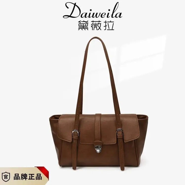 Tas Selempang Wanita Bahan PU Sintetis Polos Warna Hitam Bentuk Kotak Tali Lebar Stok Grosir