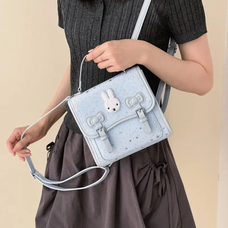 Tas Selempang Wanita Bahan PU Sintetis Polos Bentuk Kotak Tali Panjang Resleting Pilihan