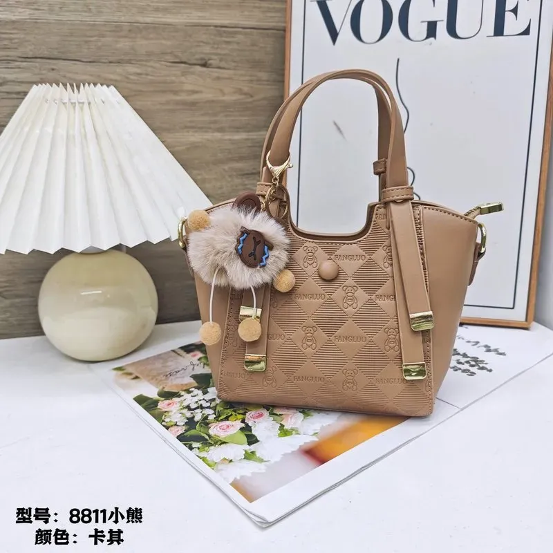 Tas Selempang Wanita Bahan PU Sintetis Polos Warna Biru Bentuk Kotak Tali untuk Toko Online