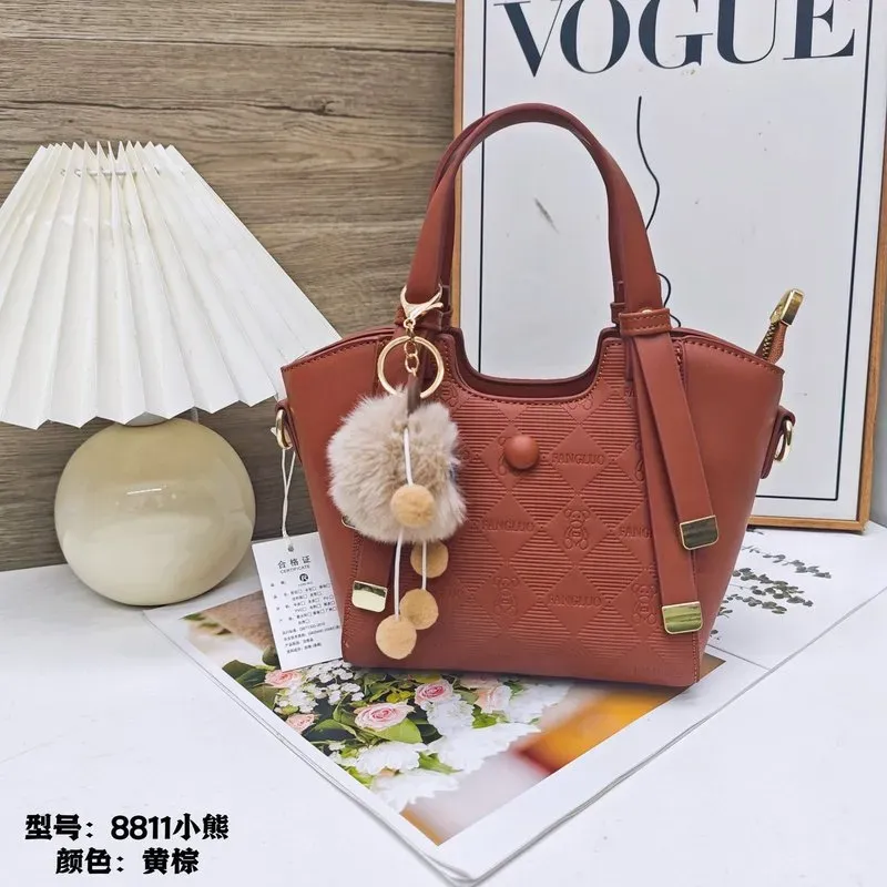 Tas Selempang Wanita Bahan PU Sintetis Polos Warna Biru Bentuk Kotak Tali untuk Toko Online