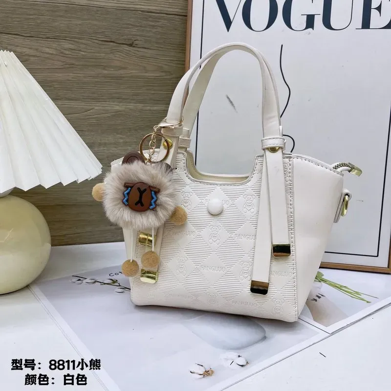 Tas Selempang Wanita Bahan PU Sintetis Polos Warna Biru Bentuk Kotak Tali untuk Toko Online