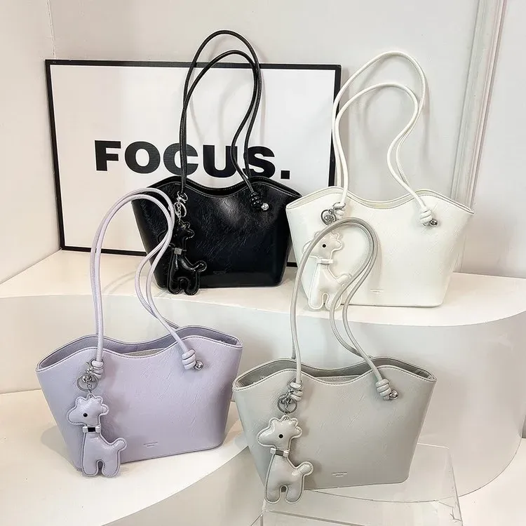 Tas Selempang Wanita Bahan PU Sintetis Polos Warna Silver Bentuk Kotak Tali Warna Pink Grosir