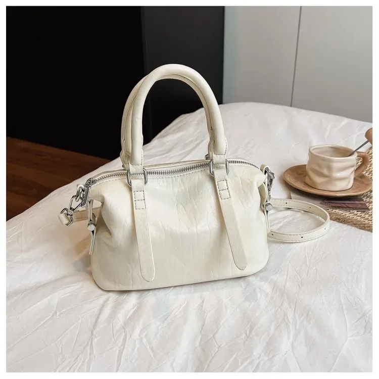 Tas Selempang Wanita Bahan PU Sintetis Polos Warna Kuning Bentuk Kotak Tali Stok China