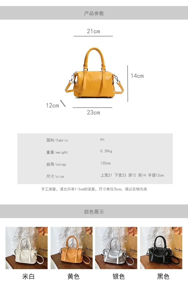 Tas Selempang Wanita Bahan PU Sintetis Polos Warna Kuning Bentuk Kotak Tali Stok China