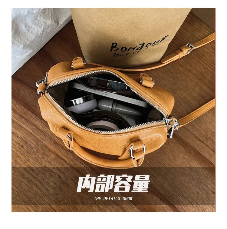 Tas Selempang Wanita Bahan PU Sintetis Polos Warna Kuning Bentuk Kotak Tali Stok China