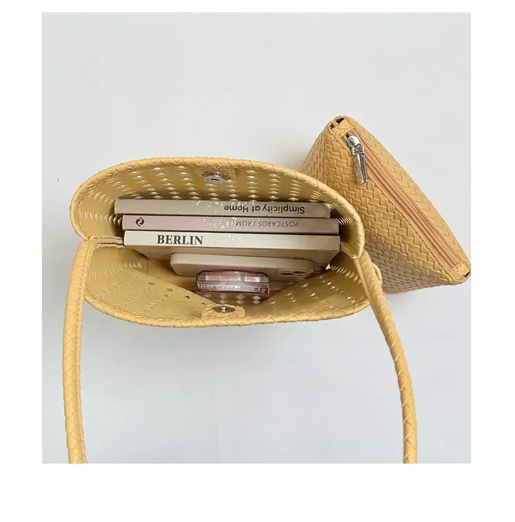 Tas Selempang Wanita Bahan PU Sintetis Motif Polkadot Bentuk Kotak Tali Panjang Katalog Grosir