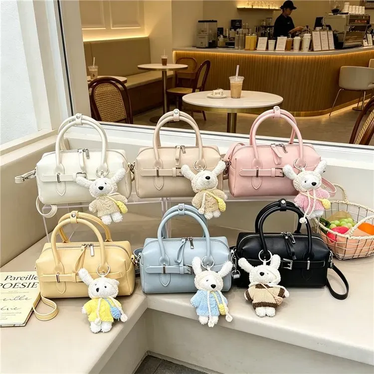 Tas Selempang Wanita Bahan PU Sintetis Model Quilted Warna Hitam Bentuk Kotak Grosir Import