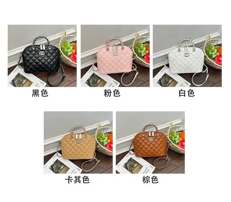 Tas Selempang Wanita Bahan PU Sintetis Model Quilted Warna Pink Bentuk Kotak Grosir Import