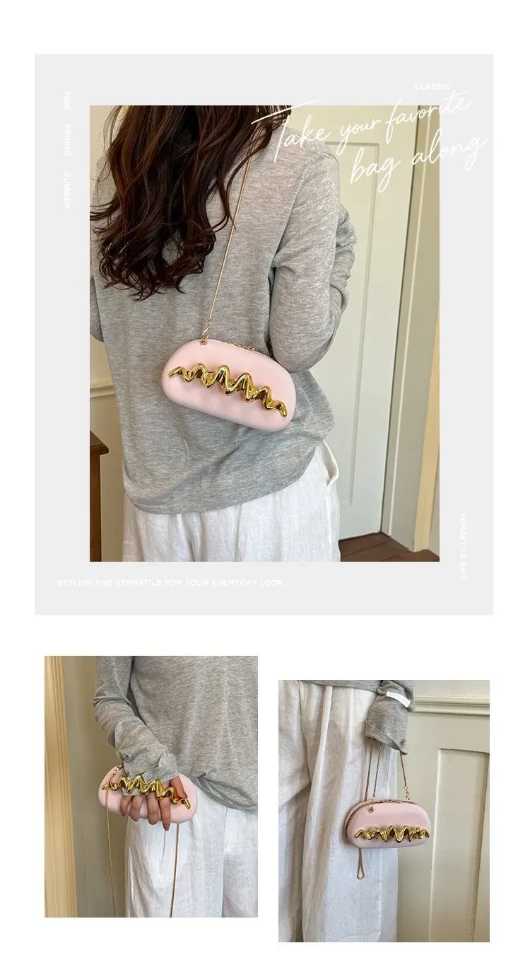 Tas Selempang Wanita Bahan PU Sintetis Polos Warna Hitam Bentuk Bulat Tali Resleting Grosir