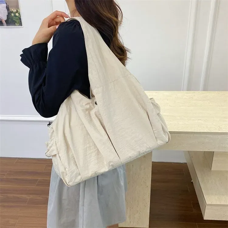 Tas Ransel Wanita Bahan PU Sintetis Polos Warna Putih Bentuk Kotak Tali Lebar Grosir Import