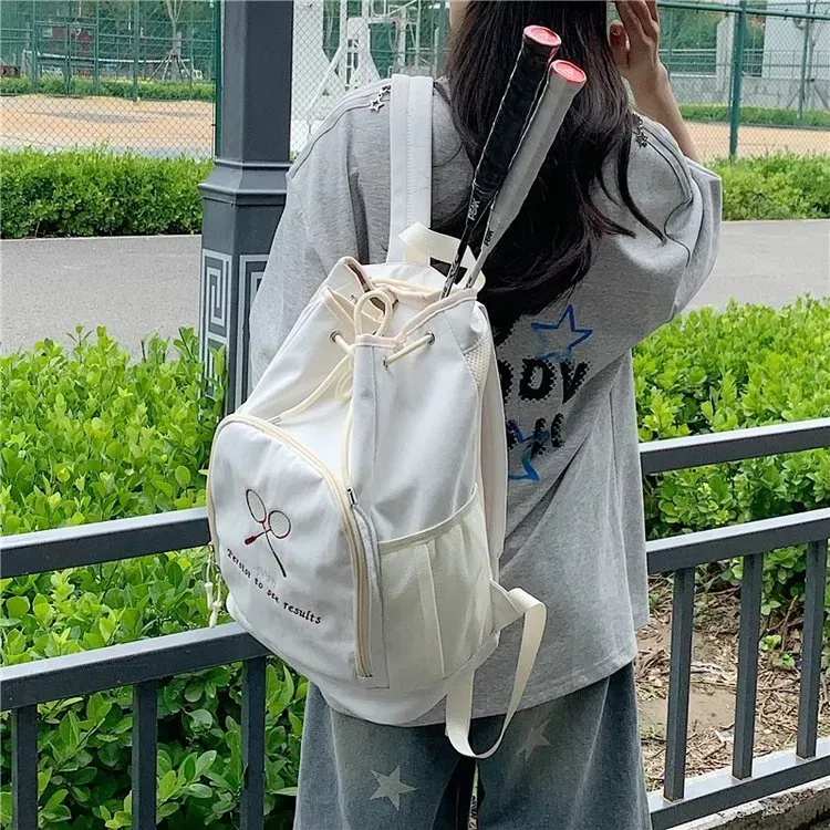 Tas Ransel Wanita Bahan PU Sintetis Polos Warna Putih Bentuk Kotak Tali Lebar Grosir Import