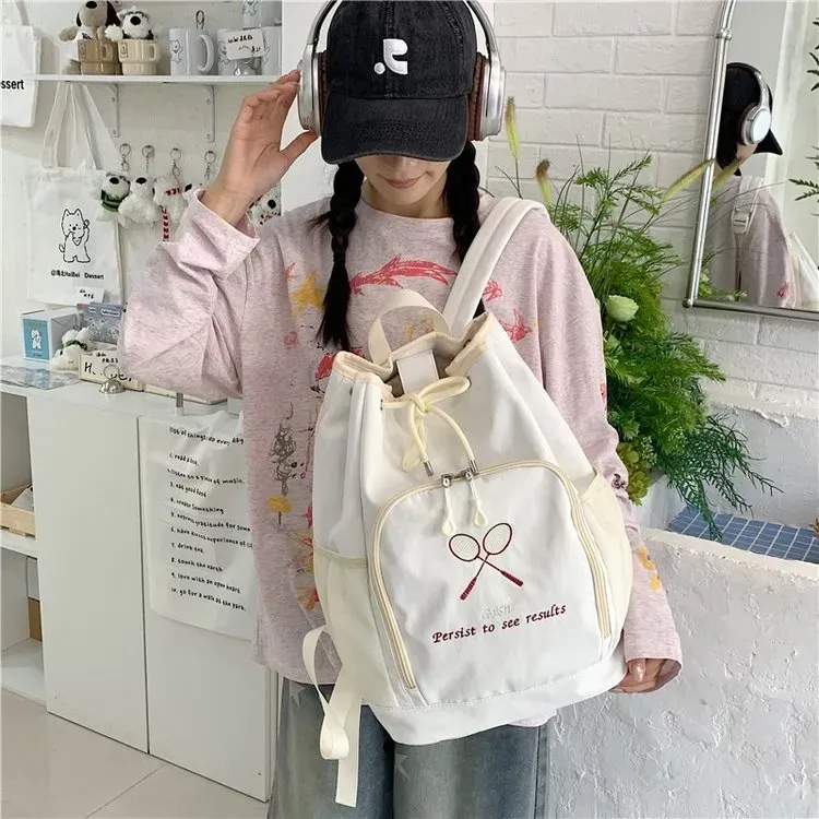 Tas Ransel Wanita Bahan PU Sintetis Polos Warna Putih Bentuk Kotak Tali Lebar Grosir Import