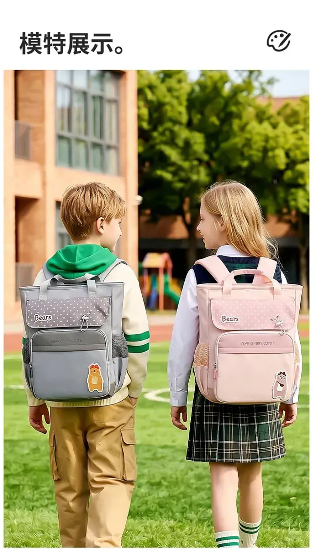 Tas Ransel Wanita Bahan Nylon Polos Warna Biru Bentuk Kotak Tali Lebar Resleting untuk Travel
