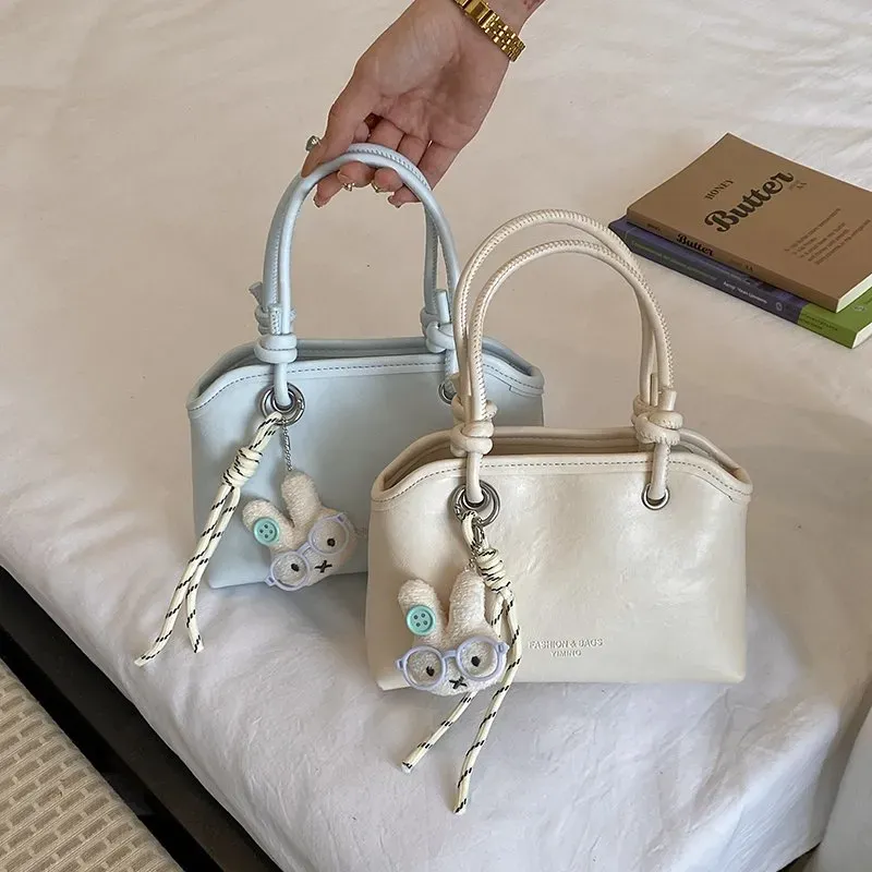 Tas Selempang Wanita Bahan PU Sintetis Polos Warna Hitam Bentuk Kotak Tali Lebar Katalog Grosir