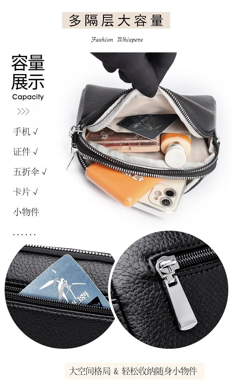 Tas Selempang Wanita Bahan PU Sintetis Polos Bentuk Kotak Tali Lebar Resleting Model Import