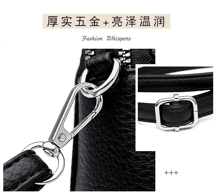 Tas Selempang Wanita Bahan PU Sintetis Polos Bentuk Kotak Tali Lebar Resleting Model Import