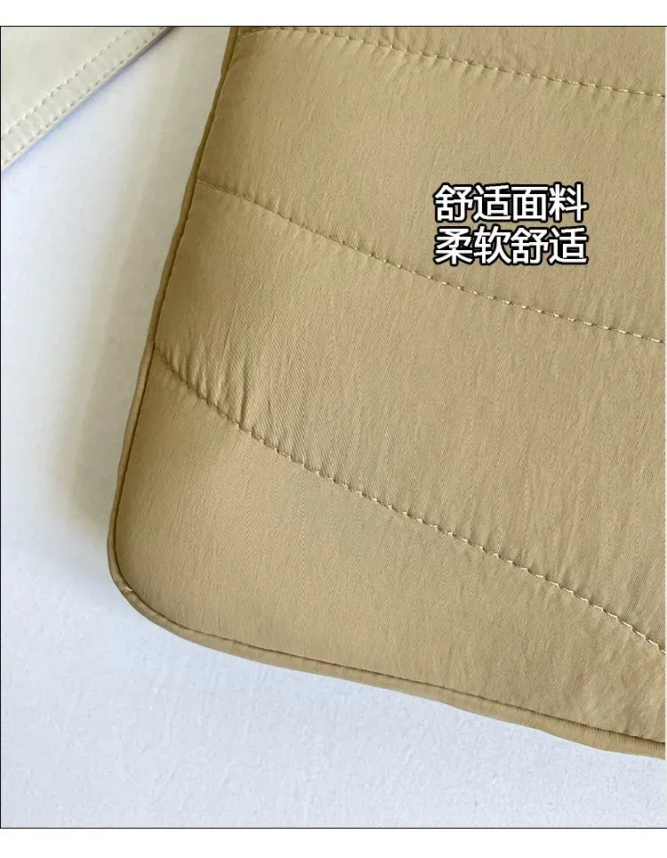 Tas Selempang Wanita Bahan Nylon Polos Bentuk Kotak Tali Lebar Kapasitas Besar Grosir Import