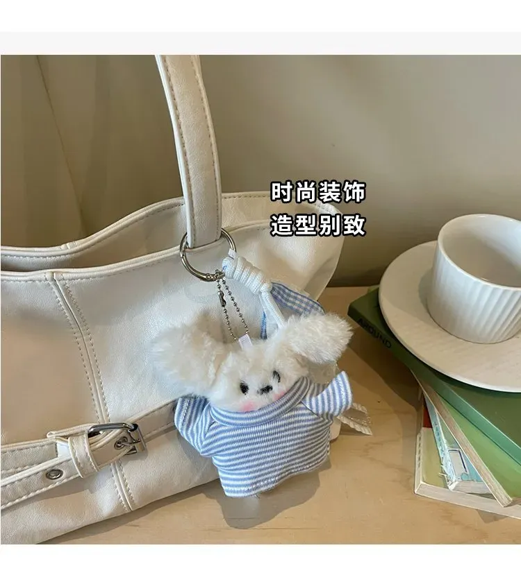 Tas Selempang Wanita Bahan PU Sintetis Polos Warna Putih Bentuk Kotak Tali Lebar Resleting