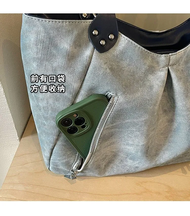 Tas Selempang Wanita Bahan PU Sintetis Polos Warna Biru Bentuk Kotak Tali Resleting Grosir