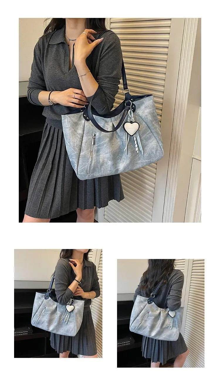 Tas Selempang Wanita Bahan PU Sintetis Polos Warna Biru Bentuk Kotak Tali Resleting Grosir