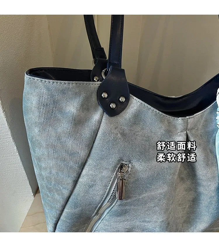 Tas Selempang Wanita Bahan PU Sintetis Polos Warna Biru Bentuk Kotak Tali Resleting Grosir