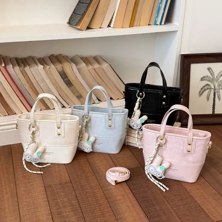 Tas Selempang Wanita Bahan PU Sintetis Polos Warna Hitam Bentuk Kotak Tali Stok China