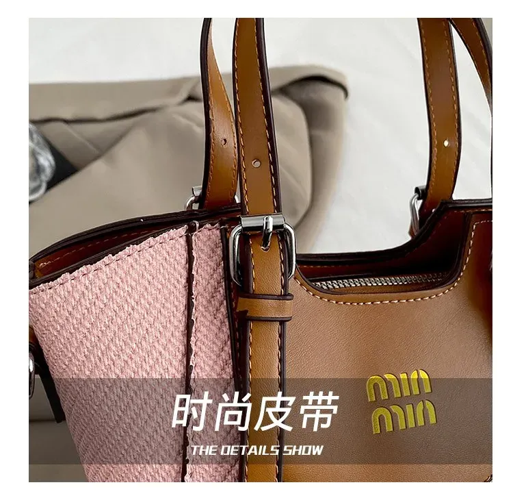 Tas Selempang Wanita Bahan PU Sintetis Motif Print Warna Abu-Abu Bentuk Kotak Grosir Import