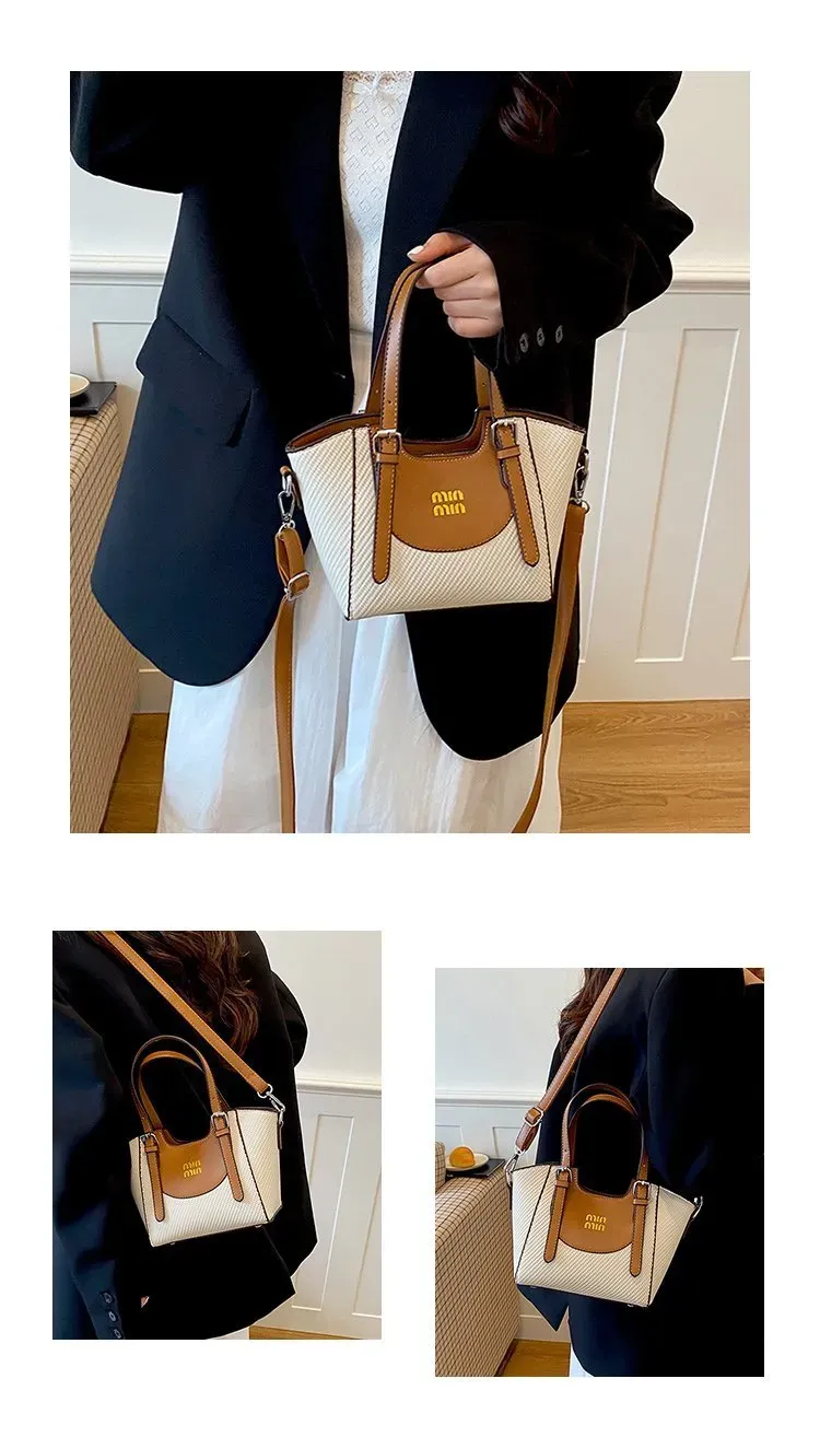 Tas Selempang Wanita Bahan PU Sintetis Motif Print Warna Abu-Abu Bentuk Kotak Grosir Import