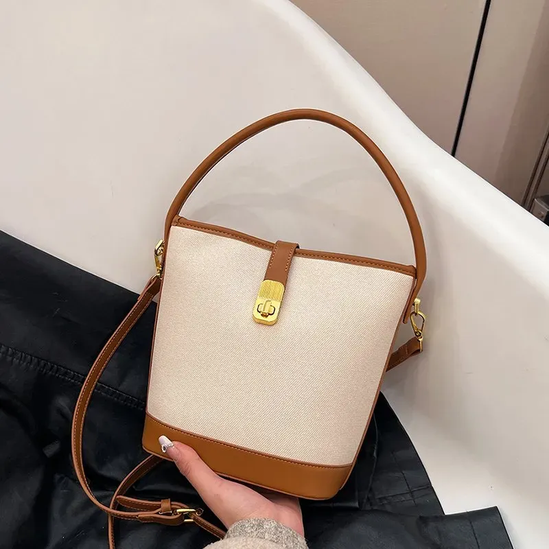 Tas Selempang Wanita Bahan Kanvas Polos Bentuk Kotak Tali Panjang Resleting Grosir Import