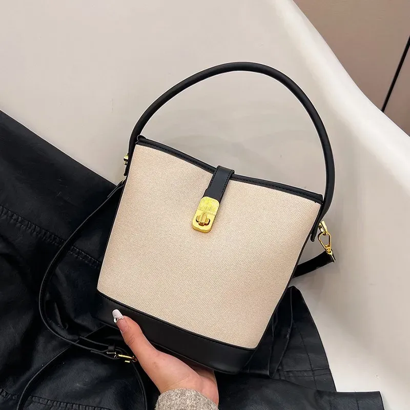 Tas Selempang Wanita Bahan Kanvas Polos Bentuk Kotak Tali Panjang Resleting Grosir Import