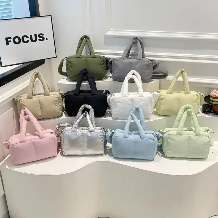 Tas Selempang Pria Bahan Nylon Polos Warna Hitam Bentuk Kotak Tali Lebar Grosir Import