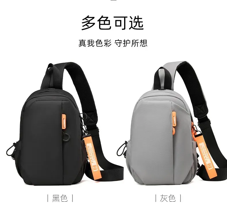 Tas Selempang Pria Bahan Nylon Polos Warna Hitam Bentuk Kotak Tali Panjang Pilihan Reseller