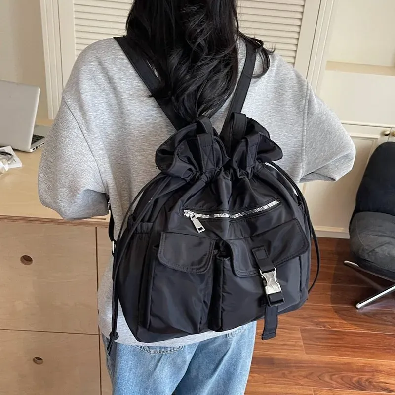 Tas Selempang Wanita Bahan PU Sintetis Polos Warna Hitam Bentuk Kotak Tali Stok China