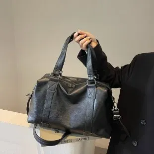 Tas Selempang Wanita Bahan PU Sintetis Polos Warna Hitam Bentuk Kotak Tali Stok China