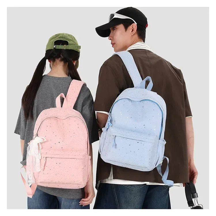 Tas Selempang Anak Bahan Kain Polos Warna Biru Bentuk Kotak Tali Panjang Dengan Gantungan