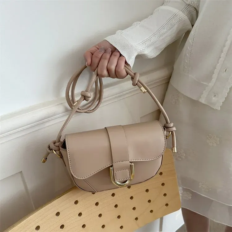 Tas Selempang Wanita Bahan PU Sintetis Tekstur Anyam Warna Beige Bentuk Kotak Grosir Import