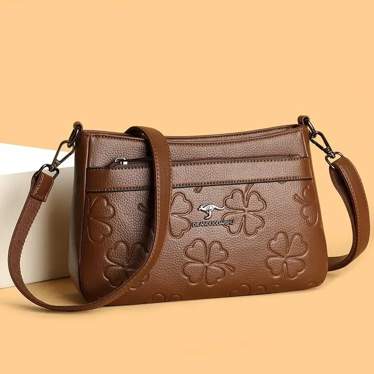 Tas Selempang Wanita Bahan PU Sintetis Polos Warna Hitam Bentuk Kotak Tali Grosir Import