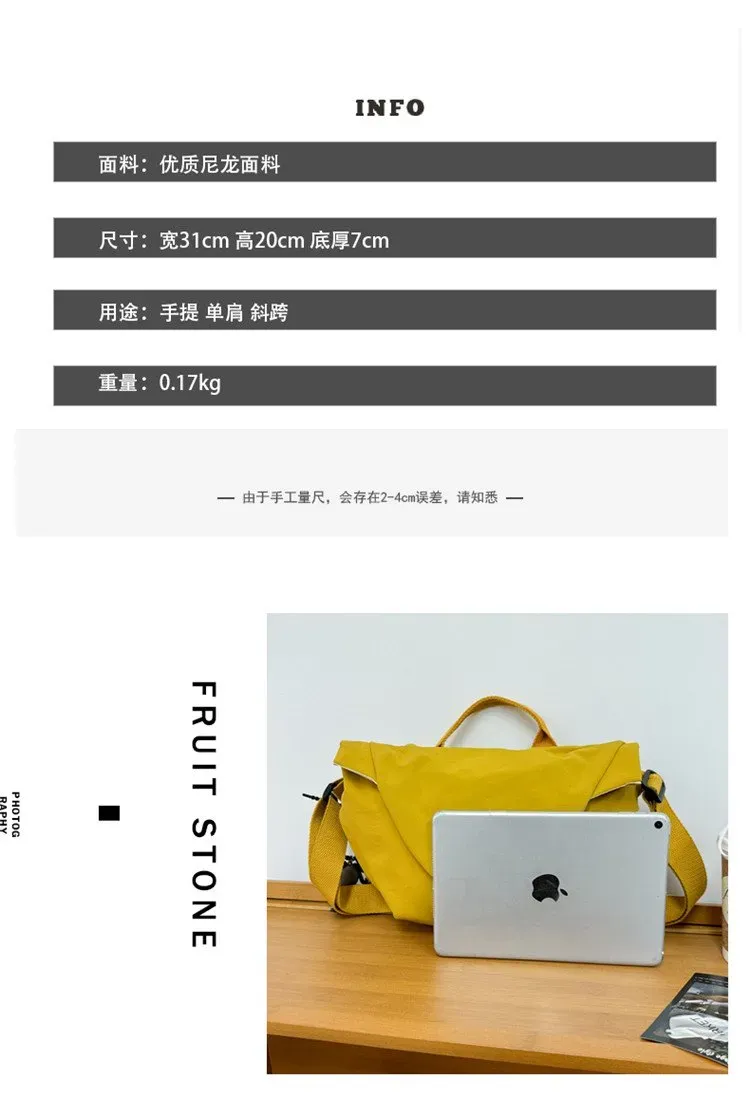 Tas Tote Wanita Bahan Kain Polos Bentuk Kotak Tali Panjang Resleting untuk Travel Grosir Import
