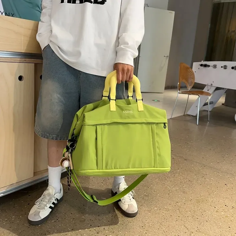Tas Selempang Wanita Bahan Nylon Polos Bentuk Kotak Tali Panjang Resleting Grosir Import